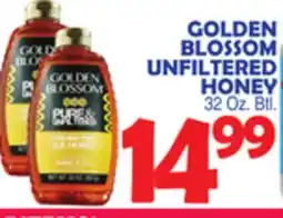 Bravo Supermarkets GOLDEN BLOSSOM UNFILTERED HONEY offer