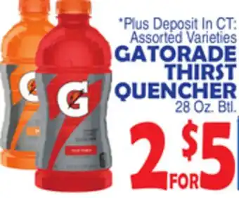 Bravo Supermarkets GATORADE THIRST QUENCHER offer