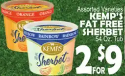 Bravo Supermarkets KEMP'S FAT FREE SHERBET offer