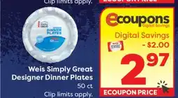 Weis Markets Weis Simply Great Designer Dinner Plates offer