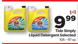Weis Markets Tide Simply Liquid Detergent Selected offer