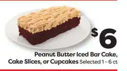 Weis Markets Peanut Butter Iced Bar Cake, Cake Slices, or Cupcakes offer