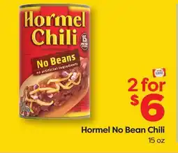 Weis Markets Hormel No Bean Chili offer
