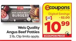 Weis Markets Weis Quality Angus Beef Patties offer