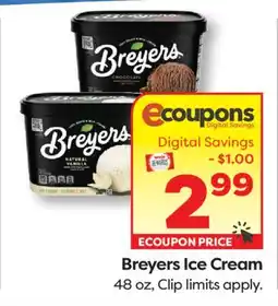 Weis Markets Breyers Ice Cream offer