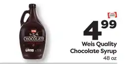 Weis Markets Weis Quality Chocolate Syrup offer