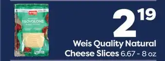 Weis Markets Weis Quality Natural Cheese Slices offer