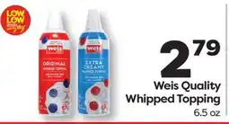 Weis Markets Weis Quality Whipped Topping offer