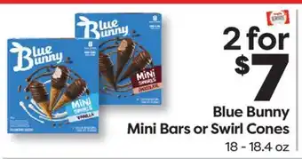 Weis Markets Blue Bunny Mini Bars or Swirl Cones offer