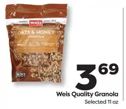 Weis Markets Weis Quality Granola offer