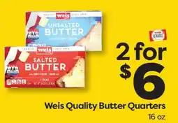 Weis Markets Weis Quality Butter Quarters offer