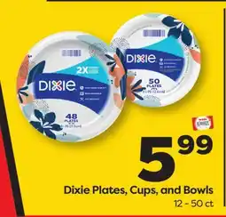 Weis Markets Dixie Plates, Cups, and Bowls offer