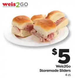 Weis Markets Weis2Go Storemade Sliders offer