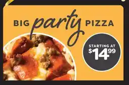 Weis Markets BIG party PIZZA offer