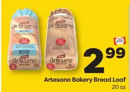 Weis Markets Artesano Bakery Bread Loaf offer