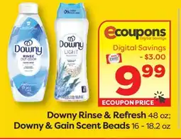 Weis Markets Downy Rinse & Refresh 48 oz Downy & Gain Scent Beads 16 - 18.2 oz offer