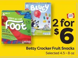 Weis Markets Betty Crocker Fruit Snacks offer