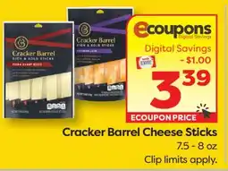 Weis Markets Cracker Barrel Cheese Sticks offer