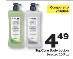 Weis Markets TopCare Body Lotion offer