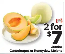 Weis Markets Jumbo Cantaloupes or Honeydew Melons offer