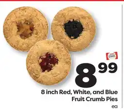 Weis Markets 8 inch Red, White, and Blue Fruit Crumb Pies offer