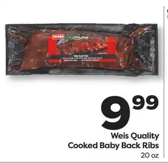Weis Markets Weis Quality Cooked Baby Back Ribs offer
