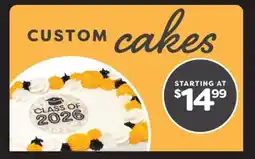 Weis Markets CUSTOM cakes offer