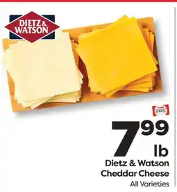 Weis Markets Dietz & Watson Cheddar Cheese offer