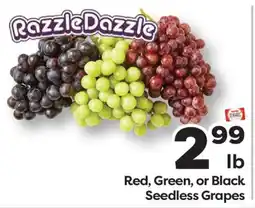Weis Markets Red, Green, or Black Seedless Grapes offer