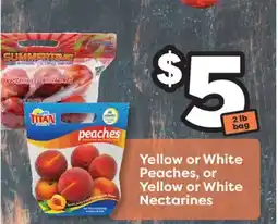 Weis Markets Yellow or White Peaches, or Yellow or White Nectarines offer