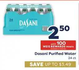 Weis Markets Dasani Purified Water offer