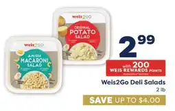 Weis Markets Weis2Go Deli Salads offer