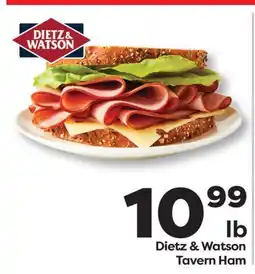 Weis Markets Dietz & Watson Tavern Ham offer