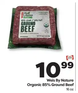 Weis Markets Weis By Nature Organic 85% Ground Beef offer