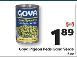Weis Markets Goya Pigeon Peas Gand Verde offer
