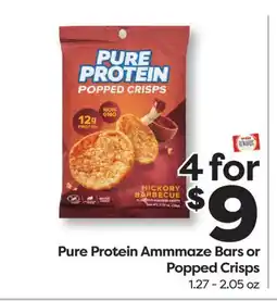 Weis Markets Pure Protein Ammmaze Bars or Popped Crisps offer
