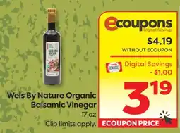 Weis Markets Weis By Nature Organic Balsamic Vinegar offer