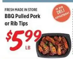 Rouses BBQ Pulled Pork or Rib Tips offer