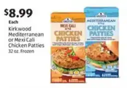 Aldi Kirkwood Mediterranean or Mexi Cali Chicken Patties offer