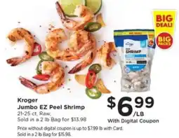 Pick'n Save Kroger Jumbo EZ Peel Shrimp offer