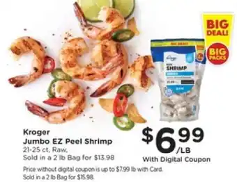 Pick'n Save Kroger Jumbo EZ Peel Shrimp offer