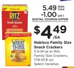 Pick'n Save Nabisco Family Size Snack Crackers offer