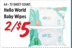 Rouses Hello World Baby Wipes offer