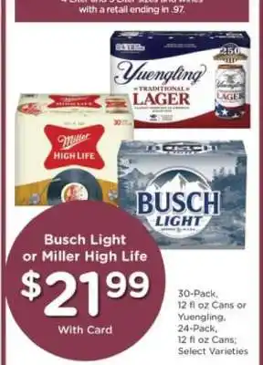 Pick'n Save Busch Light or Miller High Life offer