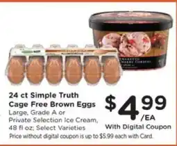Pick'n Save Simple Truth Cage Free Brown Eggs offer