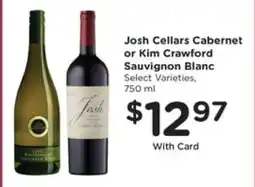 Pick'n Save Josh Cellars Cabernet or Kim Crawford Sauvignon Blanc offer