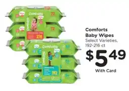 Pick'n Save Comforts Baby Wipes offer