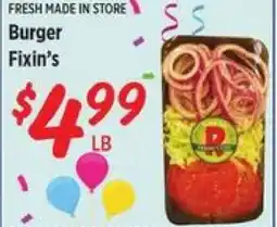 Rouses Burger Fixin's offer