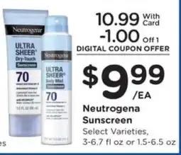 Pick'n Save Neutrogena Sunscreen offer