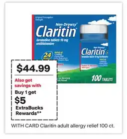 CVS Claritin adult allergy relief 100 ct offer
